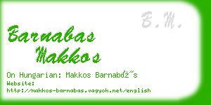 barnabas makkos business card